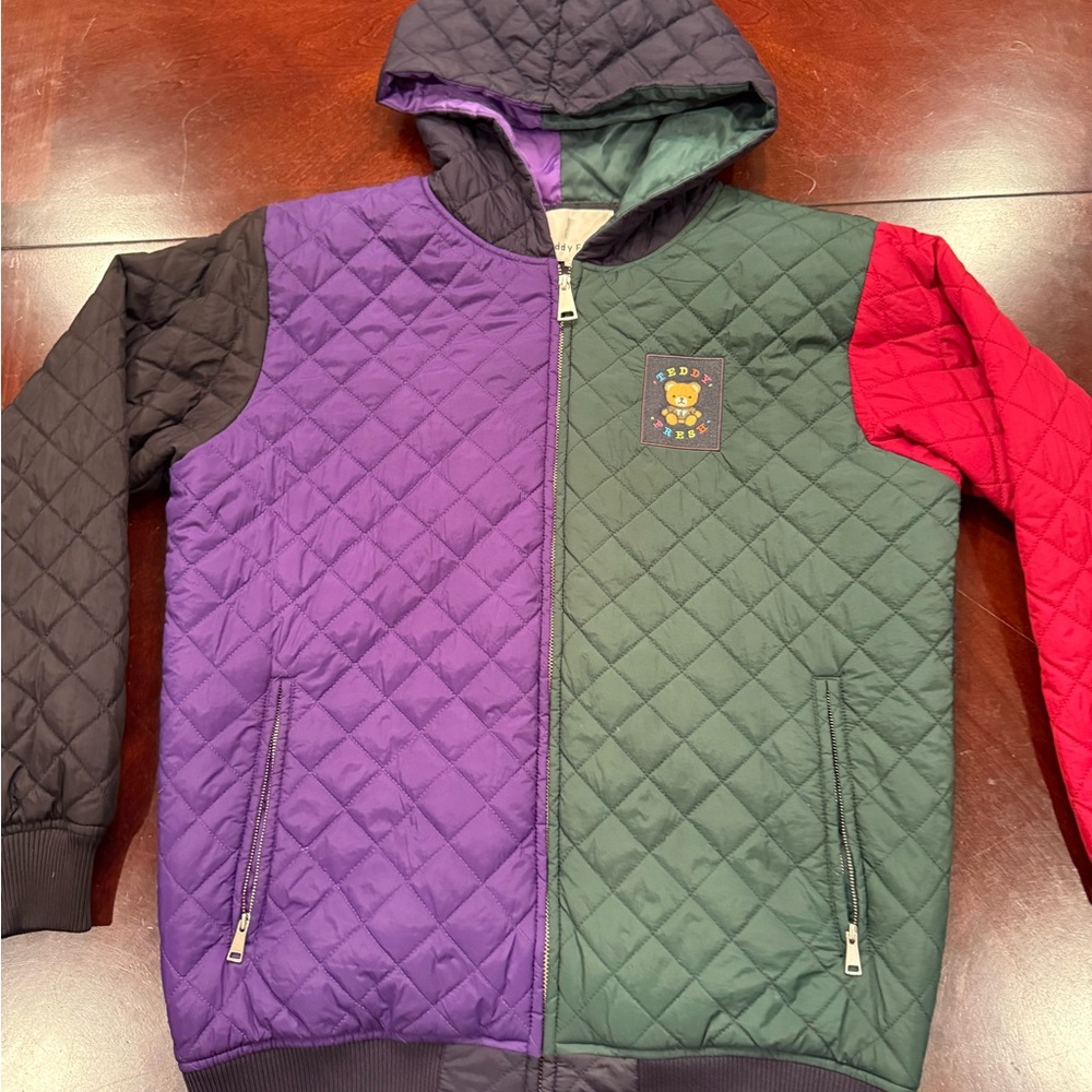 Teddy Fresh Colorblock Quilted Jacket